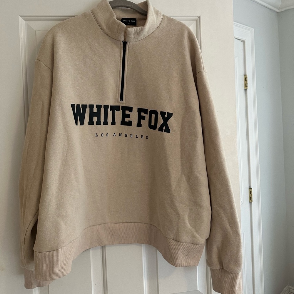 white fox quarter zip